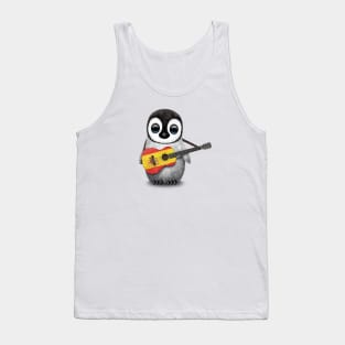 Baby Penguin Playing Spanish Flag Guitar Tank Top